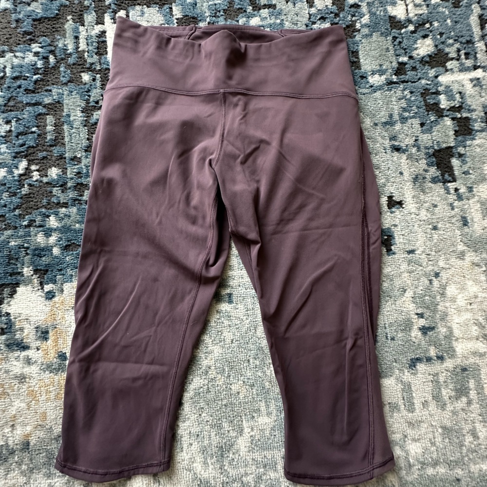 lululemon Train Times Crop 17" Black Currant